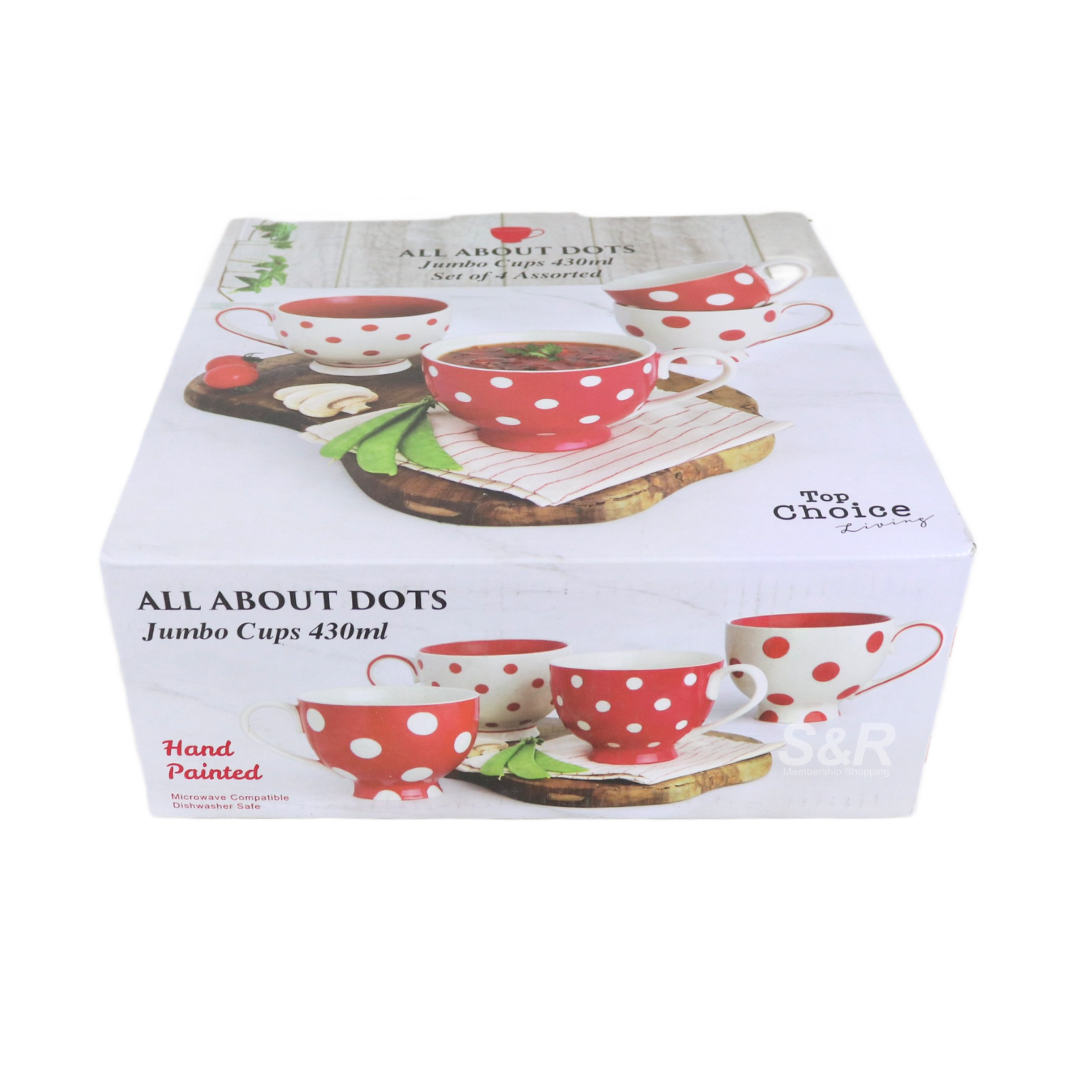 Top Choice All About Dots Jumbo Cups 430mL